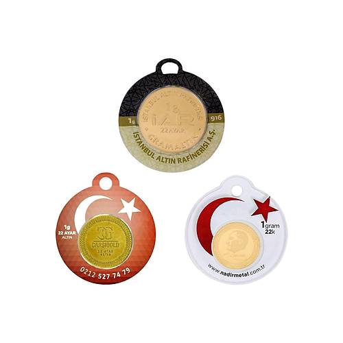 3 Adet 1 Gr 22 Ayar Gram Altn (Kark Marka)