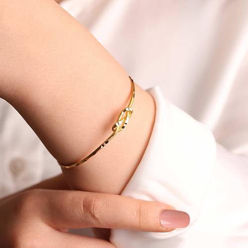 10 Gr 22 Ayar ���iliksiz A�k D���m Baget Bilezik