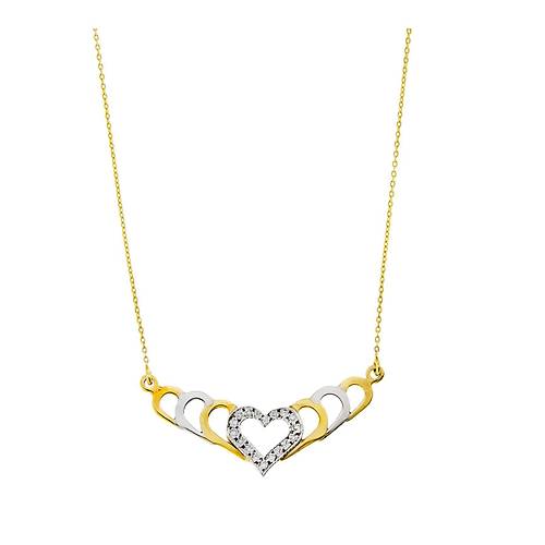 0,07 Ct P�rlanta Kalp Kolye