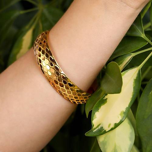 16 Gr 15 Mm 22 Ayar iliksiz arnelli Balk Srt Bilezik