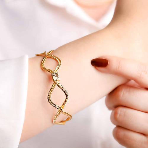 26 Gr(Gram) 22 Ayar iliksiz Kalemli Tarsus Burmas Bilezik