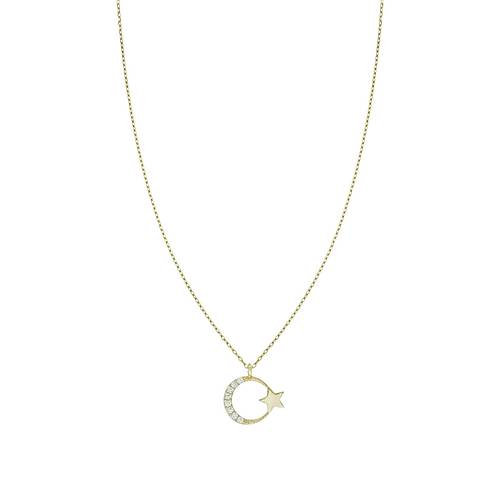 Altn Ay Yldz Kolye