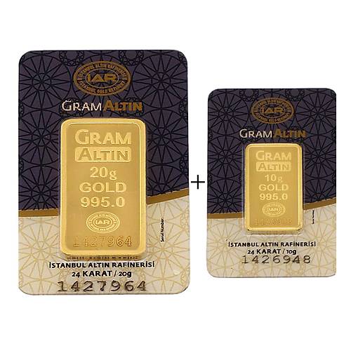 30 Gram (20+10) Kle Altn 24 Ayar