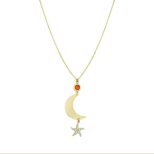 Altn Ay Yldz Kolye