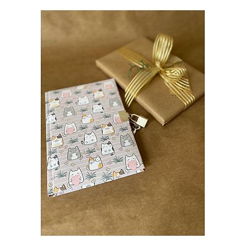 Kilitli Hat�ra ve G�nl�k Defteri � 14x20 cm, 80 Yaprak (�e�itli Kapak Desenleri)