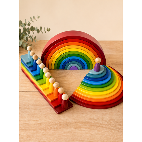 Montessori Waldorf Ah�ap G�kku�a�� Mega Oyun Seti 4 Par�a