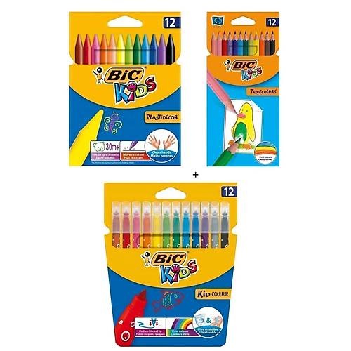 Pastel Boya Kalemi 12'li Kuru Boya Kalemi 12'li Y�kanabilir Ke�eli Boya Kalemi 12'li