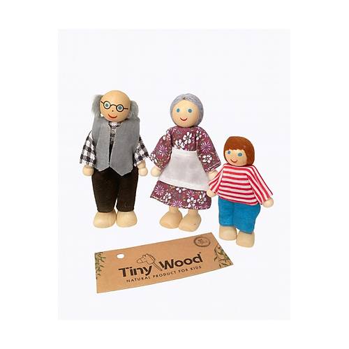 Ah�ap Kukla Aile Seti 6'l� | Montessori E�itim Oyunca�� | Oyun Evi Fig�rleri