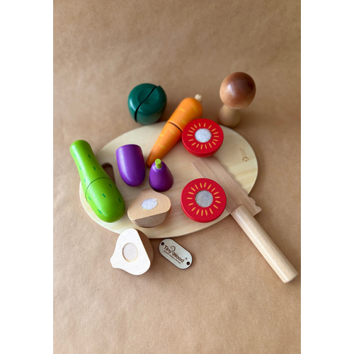 Ahap Montessori Sebze Kesme Seti | Tiny Wood