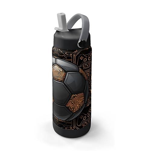 Lacivert Astronot Desenli Katlan�r A��zl�kl� �elik Termos 650 ml 38334