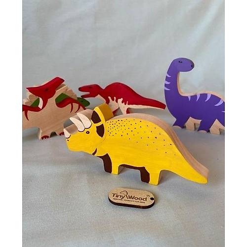 Ahap Dinozor Seti  5 Para El Yapm Montessori Eitici Ahap Oyuncak | Tiny Wood