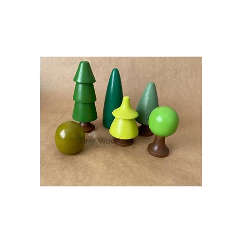 6�l� Waldorf Ah�ap A�a� Oyun Seti | Do�al El Yap�m� Waldorf Ah�ap Oyuncak