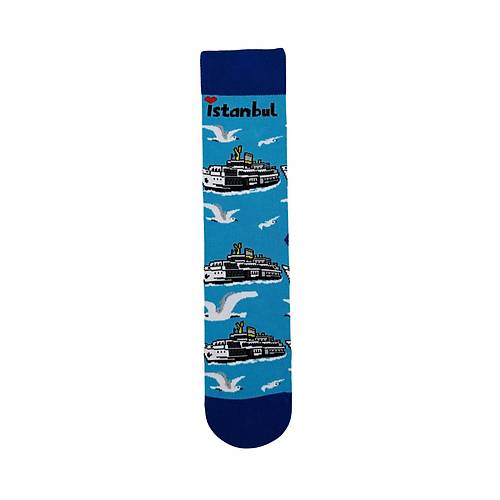 �stanbul Temal� 5?li Renkli �orap Seti | Unisex Hediye Kutulu �oraplar | Do�al Pamuk