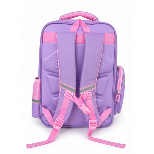 K�z �ocuk Pembe-Lila Okul �antas� Ortopedik S�rt �antas�