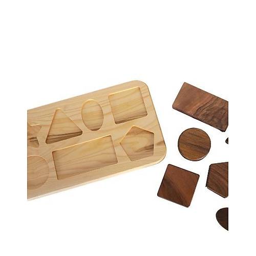 Ahap Geometrik Bul Tak Puzzle | Montessori Eitici Oyuncak