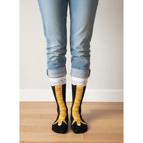 Tavuk Aya Desenli Unisex Soket orap (1 ift) ? Premium Kalite Elenceli orap