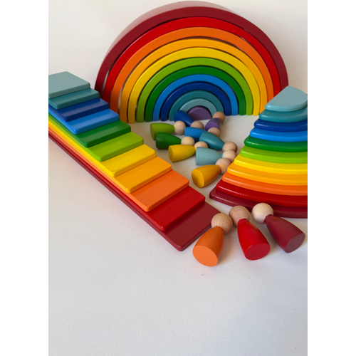 Montessori Waldorf Ah�ap G�kku�a�� Mega Oyun Seti 4 Par�a