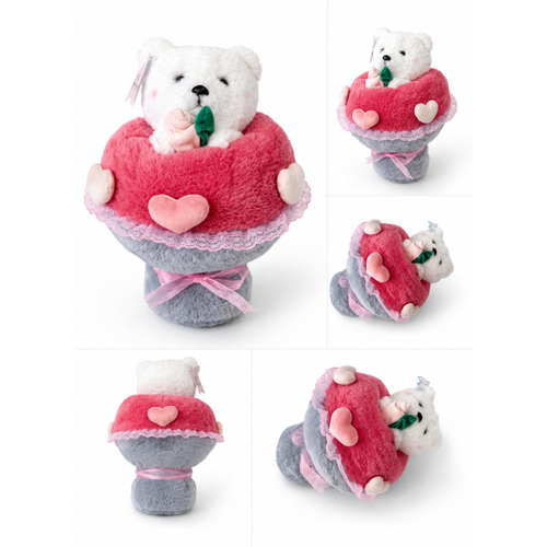 Pelu� Ay�c�kl� Hediye Buketi 40x30 cm