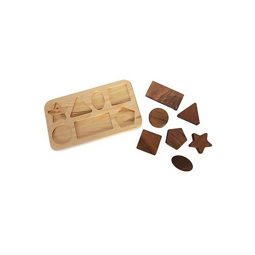 Ah�ap Geometrik Bul Tak Puzzle | Montessori E�itici Oyuncak