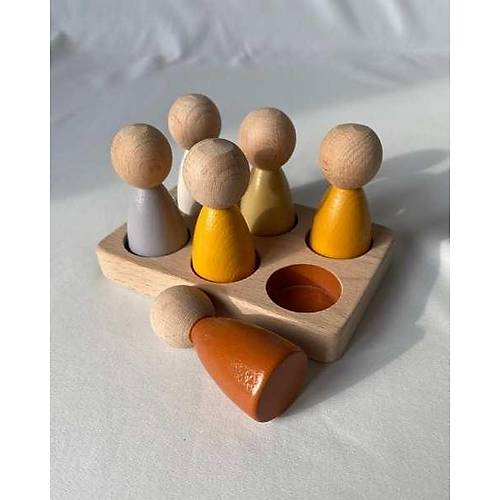 Waldorf Peg Bebek 6l Set | Ahap Eletirme & nsan Figrleri