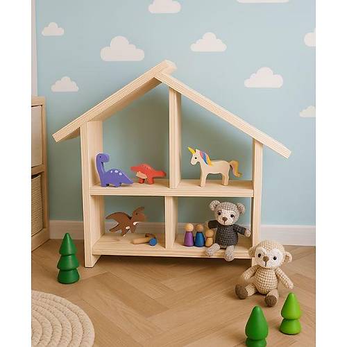 Ahap Montessori ocuk Oyun Evi - Doal El Yapm Byk Boy Oyuncak Ev