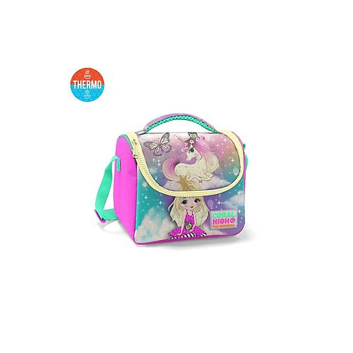 Kids Pembe Su Ye�ili Unicornlu K�z Desenli 3?l� Okul �anta Seti ilk��retim �anta Seti