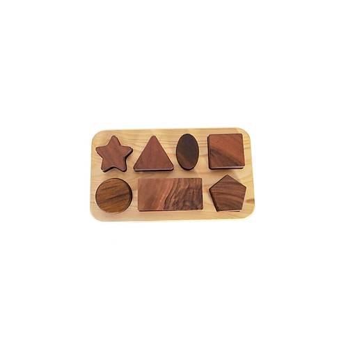 Ah�ap Geometrik Bul Tak Puzzle | Montessori E�itici Oyuncak