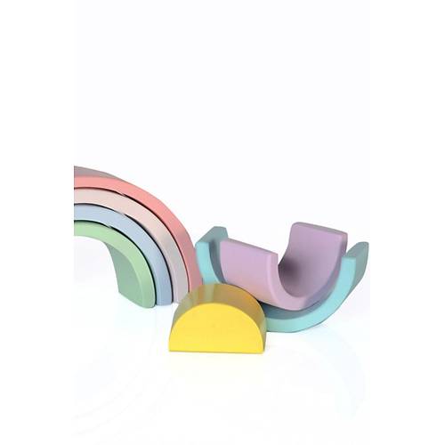Waldorf G�kku�a�� 7�li Pastel | A��k U�lu Do�al Ah�ap Oyun Seti
