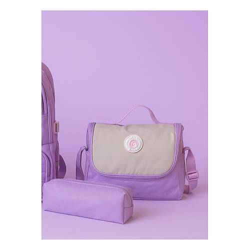 K�z �ocuk �lk��retim �antas� Ultra Hafif ilkokul / Ortaokul Okul 3 l� �anta Seti Pembe-Lila -Gri