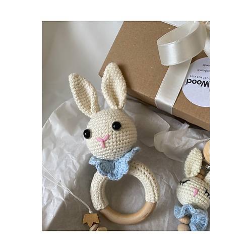 Organik Yeni Do�an Erkek Bebek �simli Emzik Ask�s� Hediye Seti | Mavi Tav�an ��ng�rak � Ki�iye �zel Bebek Hediyesi