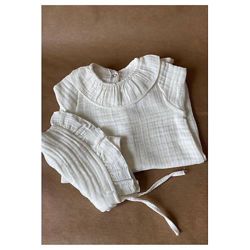 Yenido�an K�z Bebek Organik M�slin F�rf�rl� Bebe Yaka Tulum | Hastane ��k��� ve Hediyelik Set