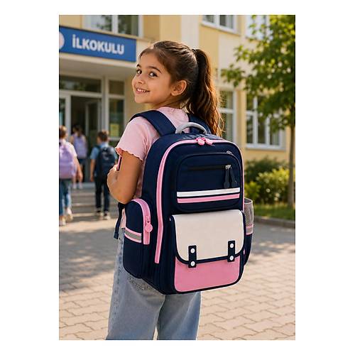 �lkokul �ocuk Okul �antas� �ok B�lmeli Ergonomik S�rt �antas�
