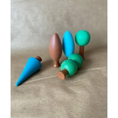 Montessori Ahap Aa Seti 5li | Doal El Yapm Waldorf Oyuncak | Tiny Wood