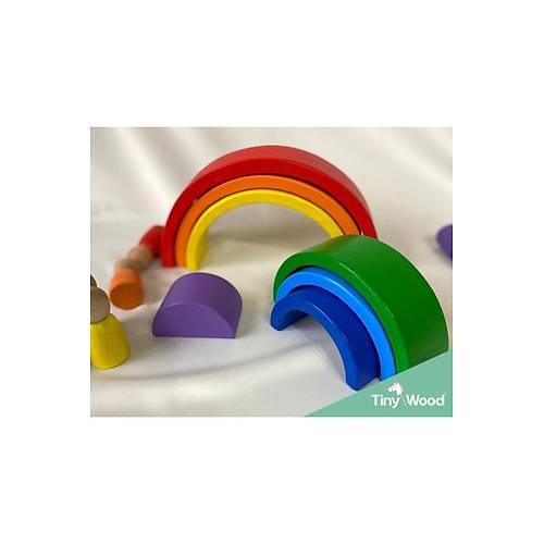 Waldorf G�kku�a�� 7�li Pastel | A��k U�lu Do�al Ah�ap Oyun Seti