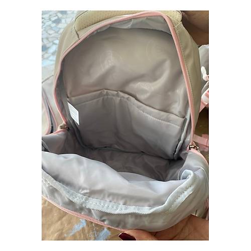 Kawaii Kore Tarz� Aksesuarl� Ve Ergonomik Okul S�rt �antas� Siyah-Bej-Gri| Beslenme, Kalemlik Set