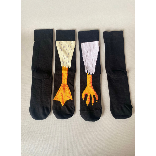 2?li Ku Aya Desenli Unisex Soket orap Seti ? rdek & Ku Penesi Tasarm (1 ift + 1 ift)