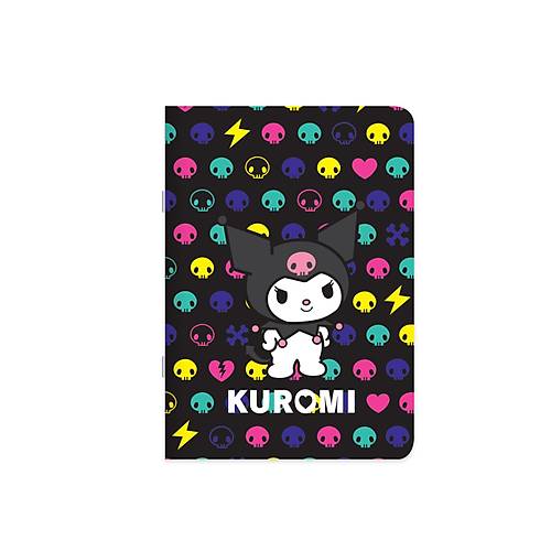 Lisansl� Kuromi 18,5x26 cm 40 Yaprak �izgili Stickerl� Tel Diki�li Defter