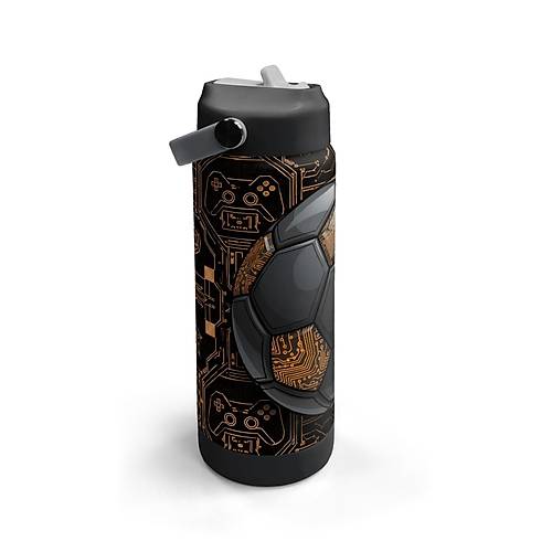 Lacivert Astronot Desenli Katlan�r A��zl�kl� �elik Termos 650 ml 38334
