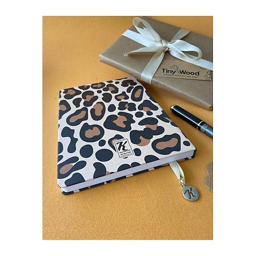 Leopar Desenli A5 �izgili Defter | Sert Kapakl� 96 Yaprak | Keskin Color