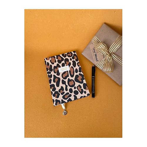 Leopar Desenli A5 �izgili Defter | Sert Kapakl� 96 Yaprak | Keskin Color