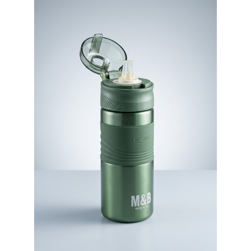 Premium 304 Paslanmaz �elik Pipetli Kilitli Termos Matara 450 ml Ergonomik Kavrama