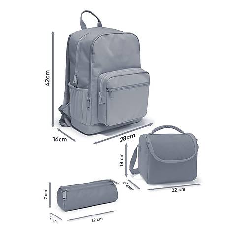 Renkli izgili 3 l Okul anta Seti SET0123680