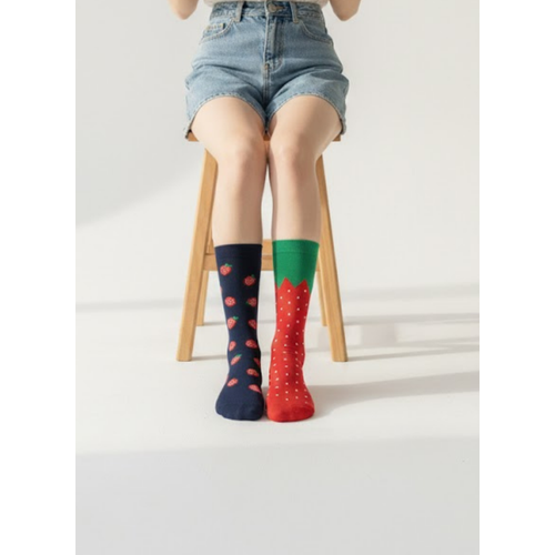 Sa�l� Sollu �ilek Desenli Soket �orap 2?li Set ? %85 Pamuk, 36-42 Numara (2 �ift)