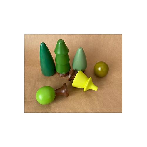 6�l� Waldorf Ah�ap A�a� Oyun Seti | Do�al El Yap�m� Waldorf Ah�ap Oyuncak
