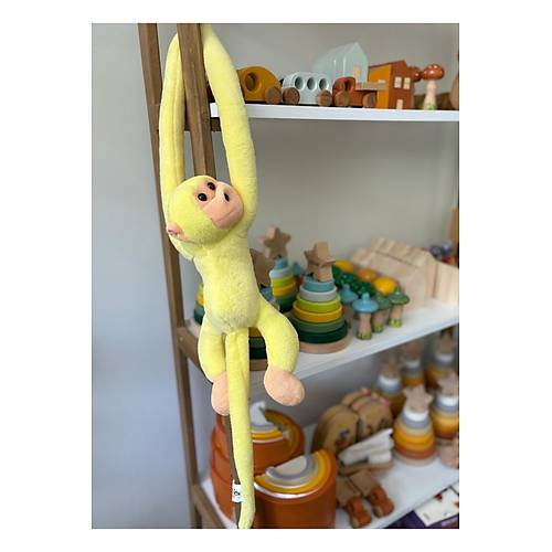 Sar�lan Pelu� Maymun  Elleri C�rt C�rtl� Uyku ve Oyun Arkada�� Sevimli Pelu� Maymun Oyuncak
