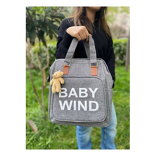 Baby Wind Anne Bebek Bak�m �antas� | Termoslu, �ok G�zl�, S�v� Ge�irmez S�rt ve El �antas�