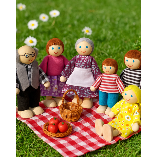 Ahap Aile Kukla Seti  Montessori lhaml Ak Ulu Oyun