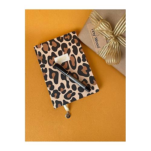 Leopar Desenli A5 �izgili Defter | Sert Kapakl� 96 Yaprak | Keskin Color