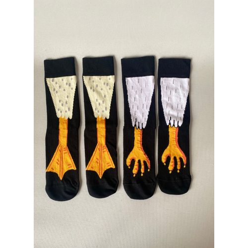 2?li Ku Aya Desenli Unisex Soket orap Seti ? rdek & Ku Penesi Tasarm (1 ift + 1 ift)