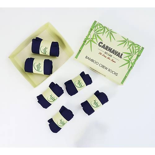 6'l Premium Unisex Lacivert Bambu Soket orap Seti ? Kutulu